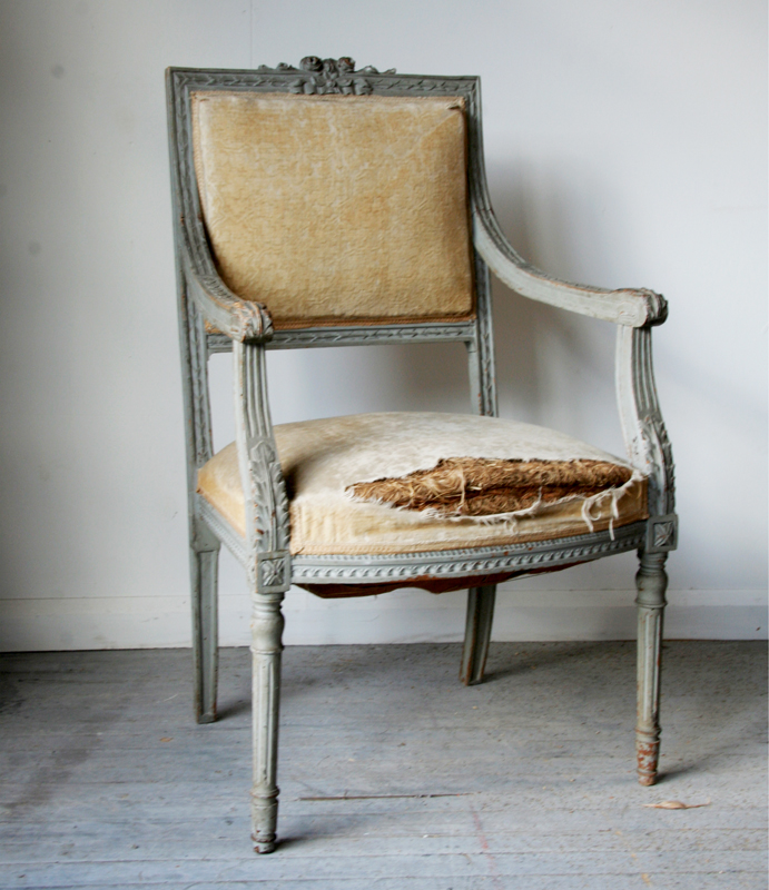 French Louis 16 Style Painted Fauteuil | Haunt - Antiques for the